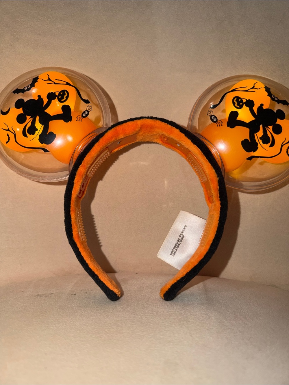 Halloween Mickey Ear Headband — Orange & Black